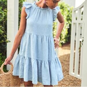 LAKE Helen Linen Tiered Dress
